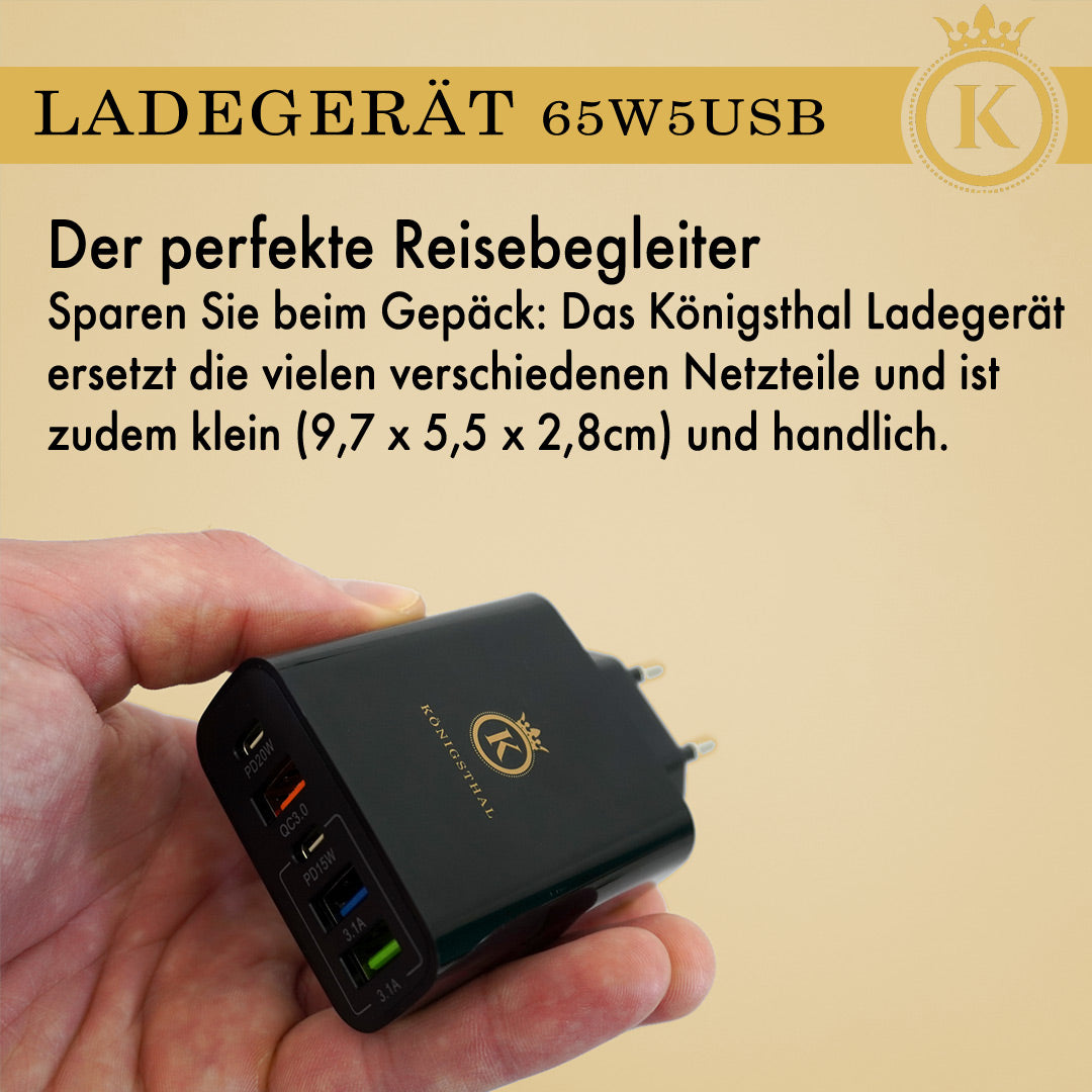 Königsthal Ladegerät 65W5USB