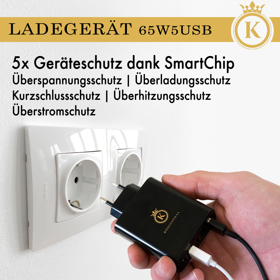 Königsthal Ladegerät 65W5USB