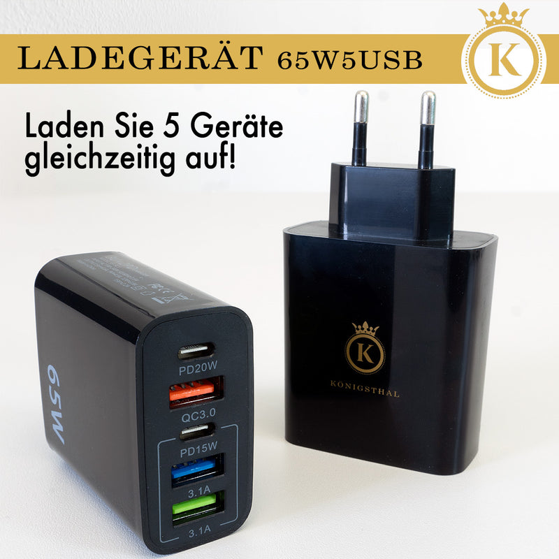 Königsthal Ladegerät 65W5USB